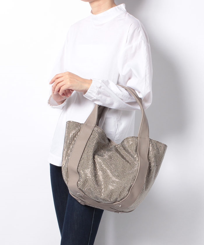 【ALDO】メタルチェーン・ラインストーン Ivaliax☆ハンドバッグ org.jpg