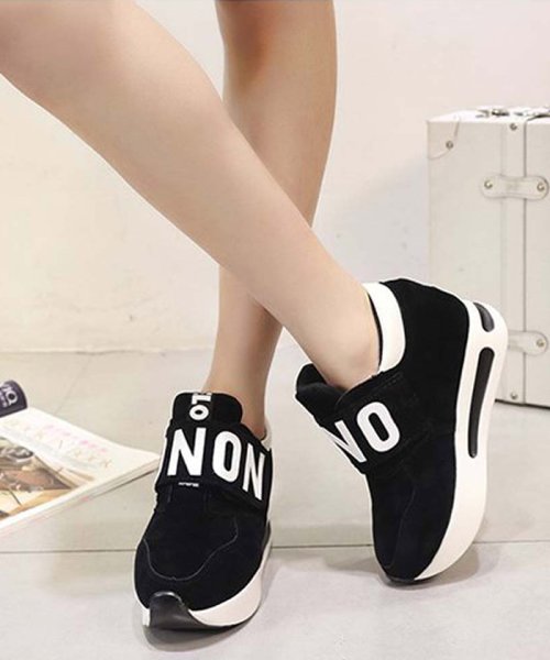 マジックテープ スニーカー レディース 厚底 ランニング シューズ 歩きやすい靴 ミニミニストア Miniministore D Fashion