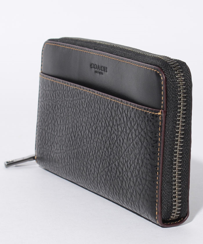 COACH OUTLET F12130 BLK ラウンドファスナー長財布(500906860