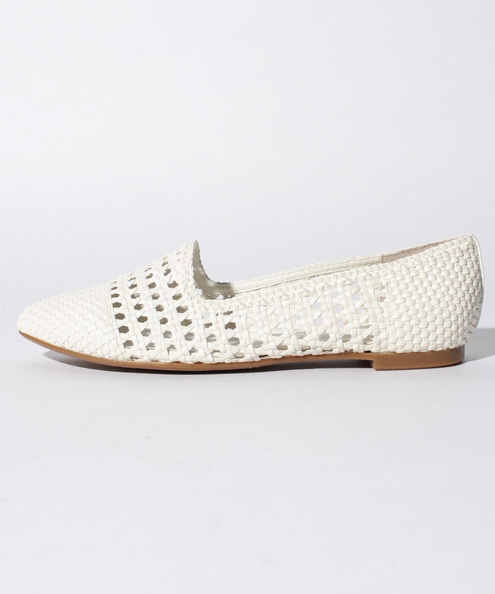 【美品】 DIANA23cmフラットシューズ DIANA＊美品＊ベージュフラワー刺繍レースフラットシューズ23