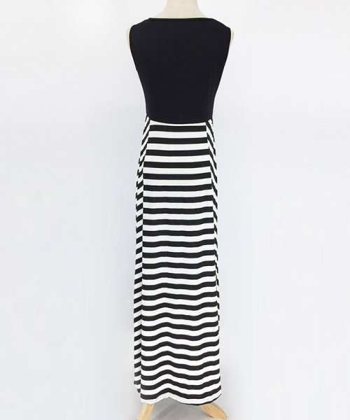 タンクトップ ワンピース ロングワンピース ボーダー マキシワンピ リゾート ミニミニストア Miniministore D Fashion