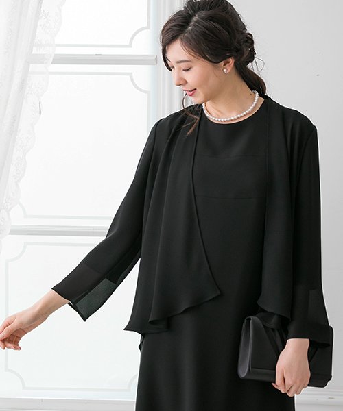 結婚式にも着回し可能 ブラックフォーマルシフォンボレロ フォルムフォルマ Form Forma D Fashion 結婚式にも着回し可能 ブラックフォーマルシフォンボレロ フォルムフォルマ Form Forma D Fashion