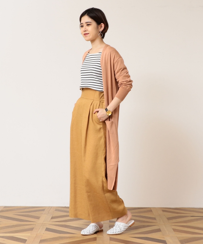グリーンレーベルリラクシング　パンツ セール 30%OFF】◇FM リネンライク トリアセP ハイウエスト