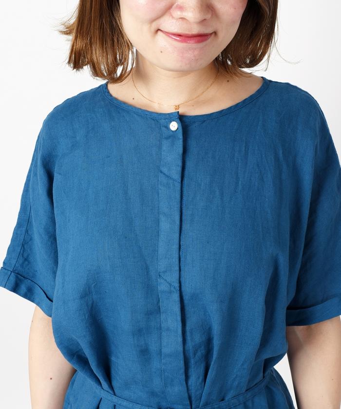 liflattie ships リバティブランブル ブロッサム ワンピース liflattie ships:リネンフロントボタンワンピース(501028049