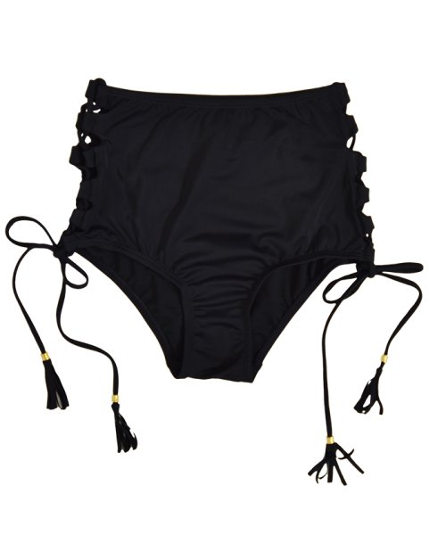 パンツ単品 サイドレースアップハイウエストチョイスビキニパンツ リップクラウン Lipcrown D Fashion