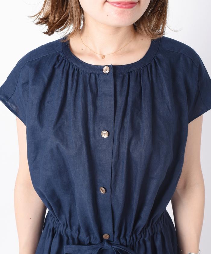 liflattie ships リバティブランブル ブロッサム ワンピース liflattie ships:リネンオープンワンピース(501086022