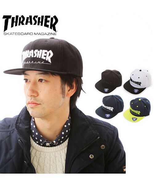 スラッシャー THRASHER TOP OF THE WORLDベース平ツバキャップ
