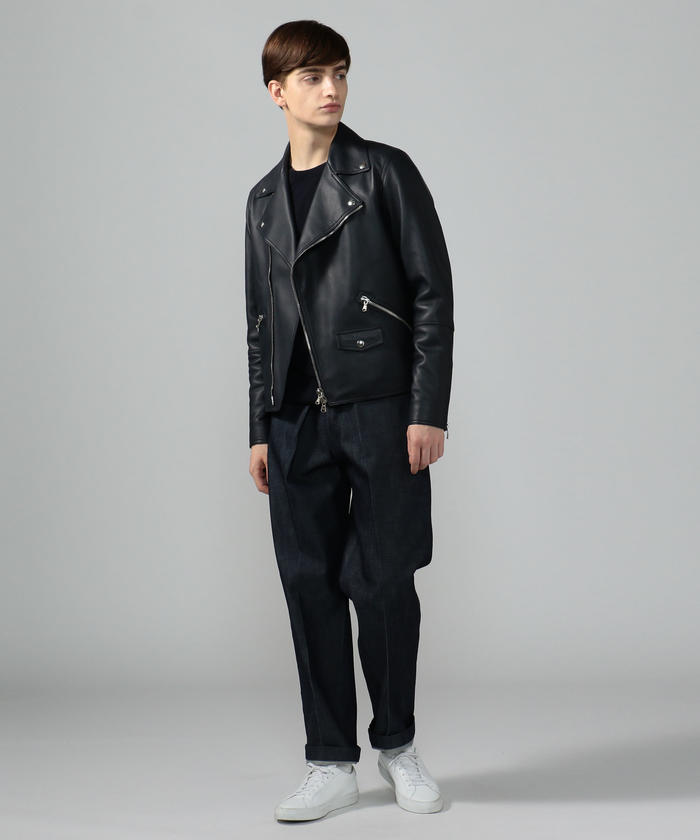 セール 40%OFF】【別注】DENIM×TOMORROWLAND ラムレザー ダブル セール 40%OFF】【別注】DENIM×TOMORROWLAND ラムレザー ダブル