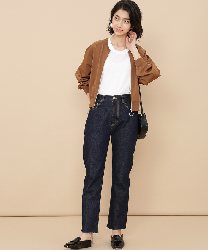 Adam et Rope&#39; - ADAM ET ROPE ポリエステル強撚ニットブルゾン 今期 セール 60%OFF】ポリエステル強撚ニットブルゾン(501128055