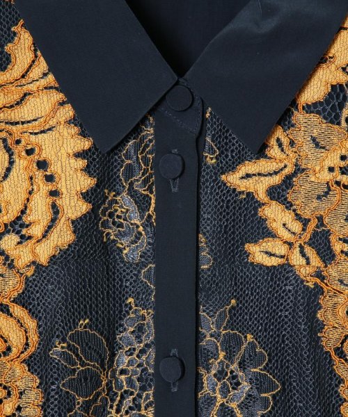 予約 総レースシャツワンピース グレースコンチネンタル Grace Continental D Fashion 予約 総レースシャツワンピース グレースコンチネンタル Grace Continental D Fashion