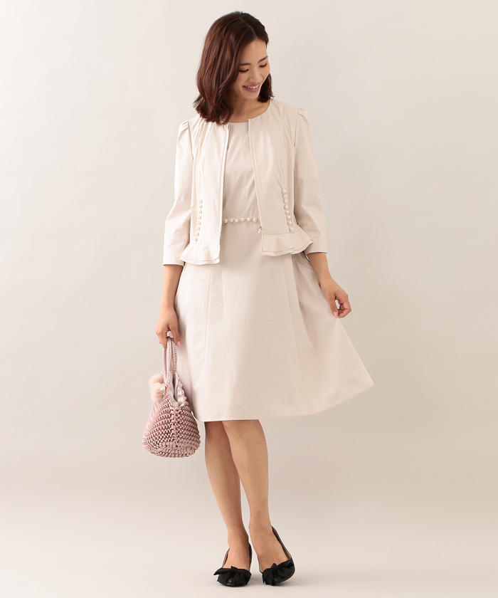 TO BE CHIC コットンタイプライタードレスとジャケット TO BE CHIC コットンタイプライタードレスとジャケット