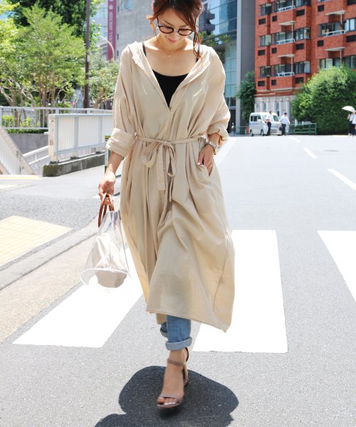 コットン薄手長袖シャツワンピース アンドミー And Me D Fashion