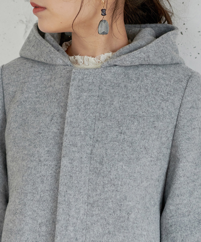 セール 50%OFF】【2WAY】【PICCHI】フードショートコート
