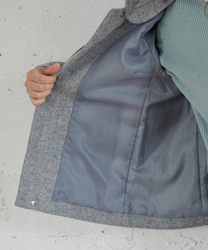 セール 50%OFF】【2WAY】【PICCHI】フードショートコート