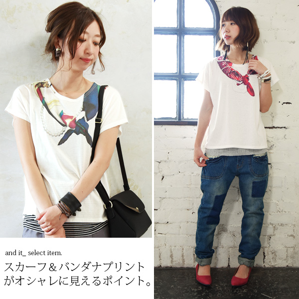 sandro バンダナ柄 カジュアルTシャツ 楽天市場】バンダナ柄（Tシャツ・カットソー｜トップス