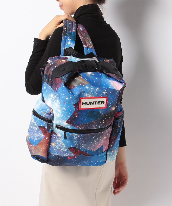 【結構美品です♪】ハンター HUNTER ボタニカル迷彩柄 リュック 結構美品です♪】ハンター HUNTER ボタニカル迷彩柄 リュック