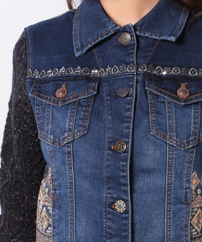 セール】「Desigual/デシグアル」デニム刺繍Gジャン(501054684
