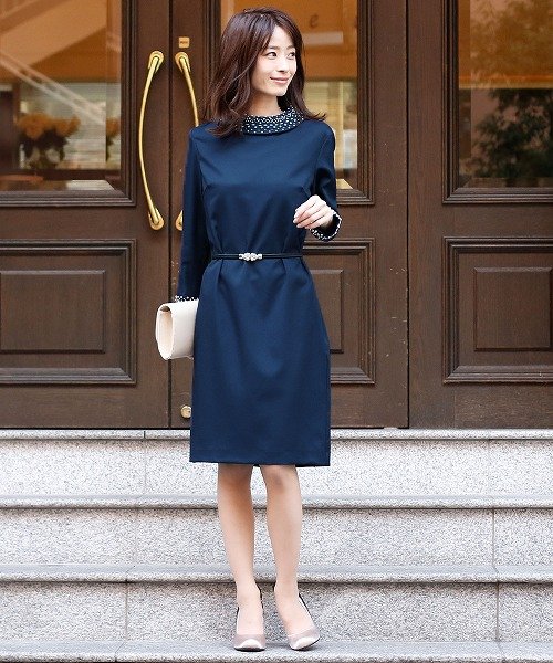 セール 結婚式 パーティー ビジュー クラシカルワンピース プールヴー Pourvous D Fashion