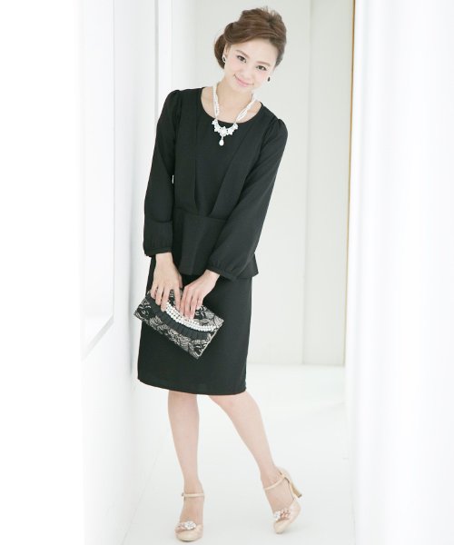 結婚式 デイリーワンピース Vラインティアードツーピースパーティードレス プールヴー Pourvous D Fashion