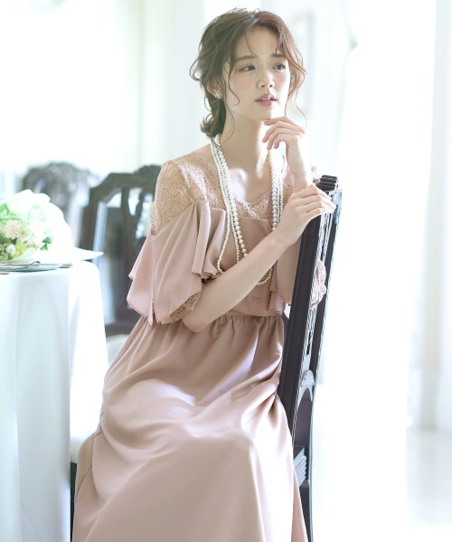 セール 結婚式 パーティー 2wayオフショルマキシパーティーワンピースパーティードレス プールヴー Pourvous D Fashion