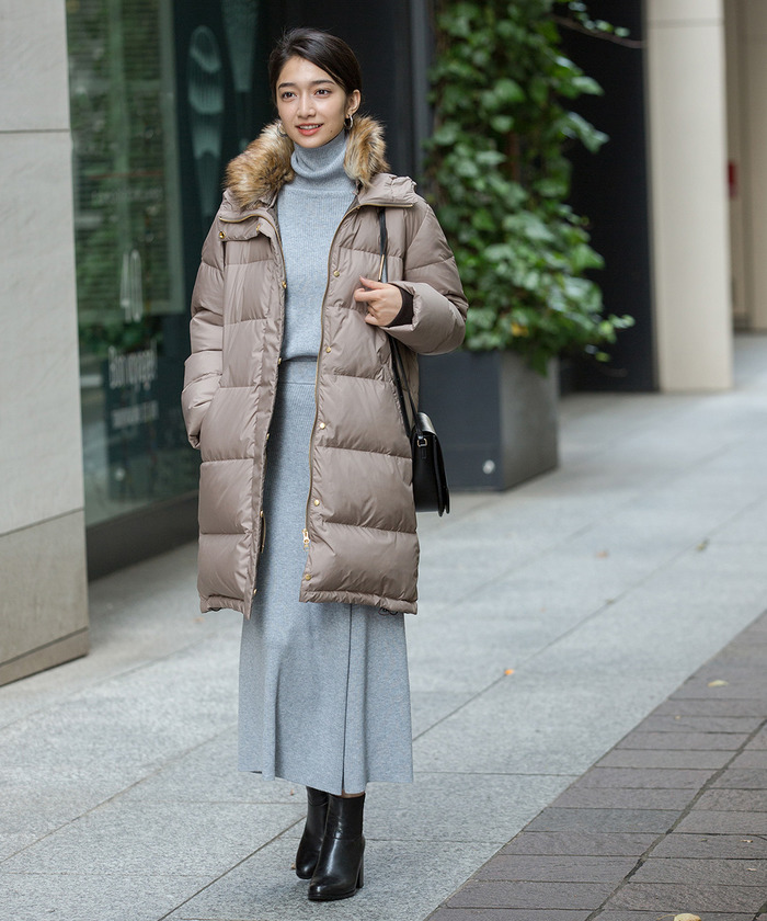 セール 30%OFF】ALLIEDファー付きロングダウンコート(501260235