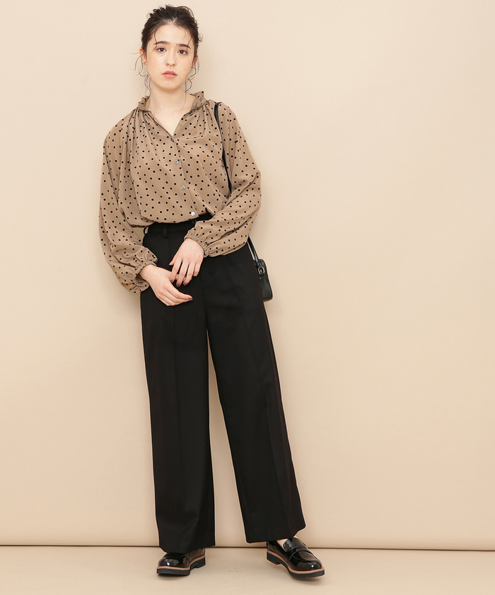 Adam et Rope&#39; - 【新品】GANNI ガニー　ブラウン 長袖 ブラウス ADAM ET ROPÉ FEMME(アダム エ ロペ ファム) / 【GANNI（ガニー
