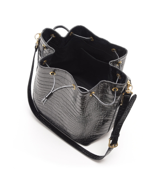 DRESSCAMP for SAMANTHA KINGZ クロコ型押し巾着バッグ DRESSCAMP for SAMANTHA KINGZ クロコ型押し巾着バッグ