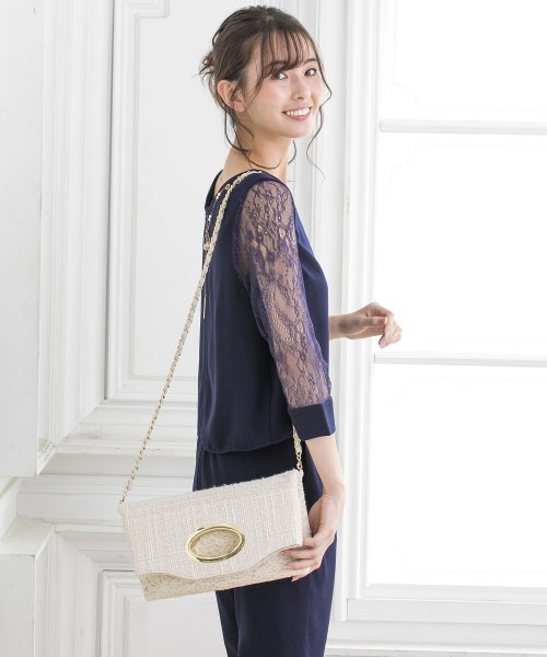 結婚式 お呼ばれ 七五三 卒入学 ミックスツイード 3wayパーティーバッグ フォルムフォルマ Form Forma D Fashion