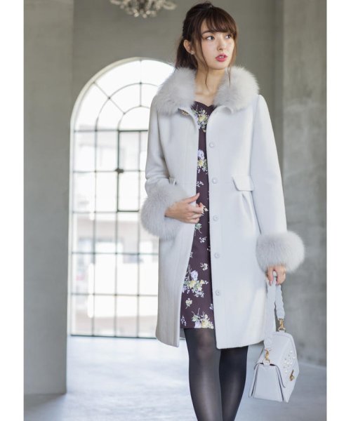 セール 美人百花12月号掲載 Ray12月号掲載 ノーカラー2wayaラインコート ミッシュマッシュ Misch Masch D Fashion