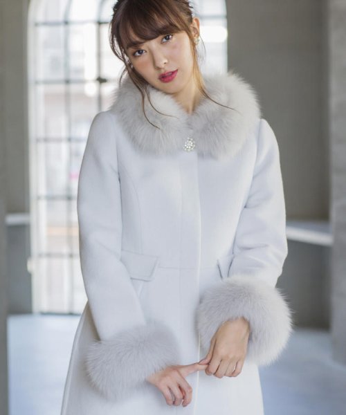 セール 美人百花12月号掲載 Ray12月号掲載 ノーカラー2wayaラインコート ミッシュマッシュ Misch Masch D Fashion