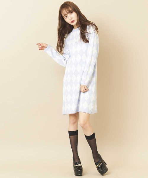 セール アーガイルニットワンピース ティティーアンドコー Titty Co D Fashion