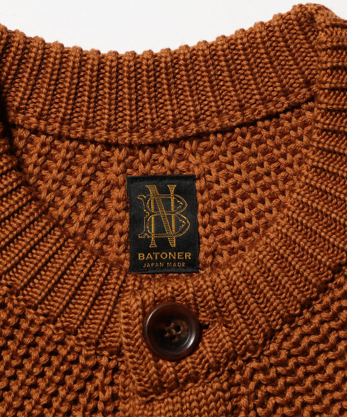 BATONER - 専用　　BATONER  モヘアカーディガン　ビックシルエット　オレンジ BATONER | シーアイランドコットンクルーネックカーディガン – H