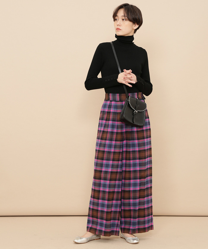 セール 70%OFF】ビエラチェックパンツ(501366466) | アダム エ
