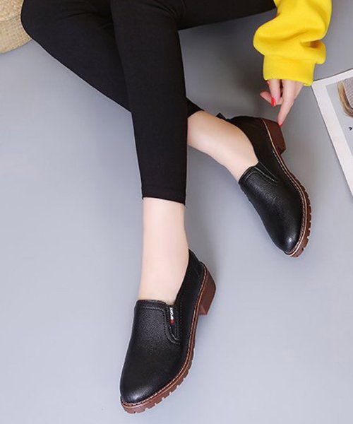 クーポン セール25 Off オックスフォードシューズ レディース レザー ローファーパンプス 通勤 ヒール パンプス ミニミニストア Miniministore D Fashion