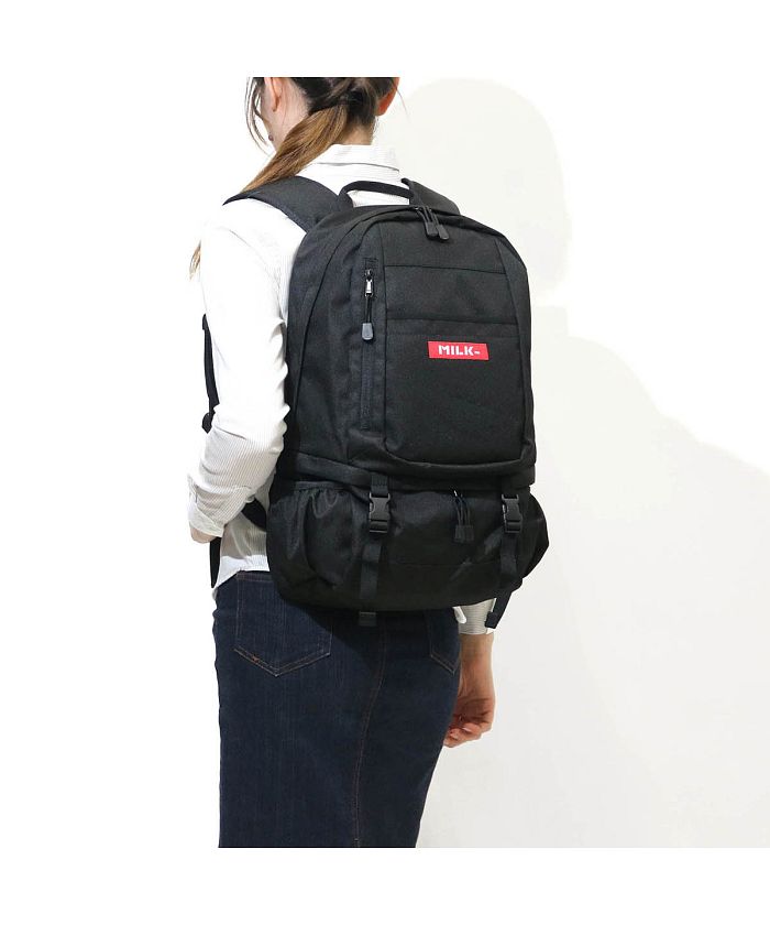 【美品】MILKFED. BIG BACKPACK BAR バックパックリュック 32L】NEO EMBROIDERY BIG BACKPACK BAR/大容量 【PC収納可・A4