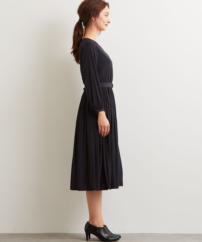 セール 50%OFF】CS ウエストギャザー ロングスリーブ ワンピース