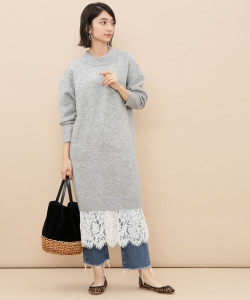セール レース付きニットワンピース アダム エ ロペ Adam Et Rope D Fashion セール レース付きニットワンピース アダム エ ロペ Adam Et Rope D Fashion