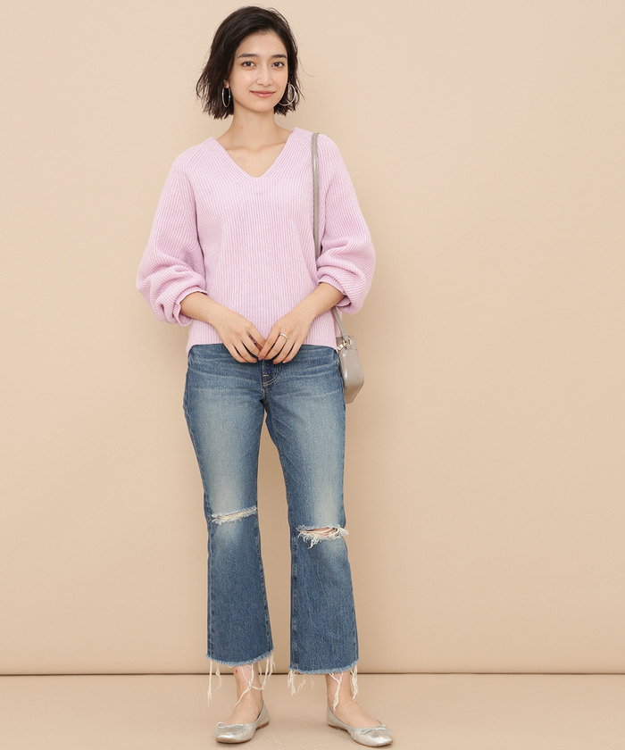 セール 60%OFF】ウールVネックコクーンプルオーバー(501105327