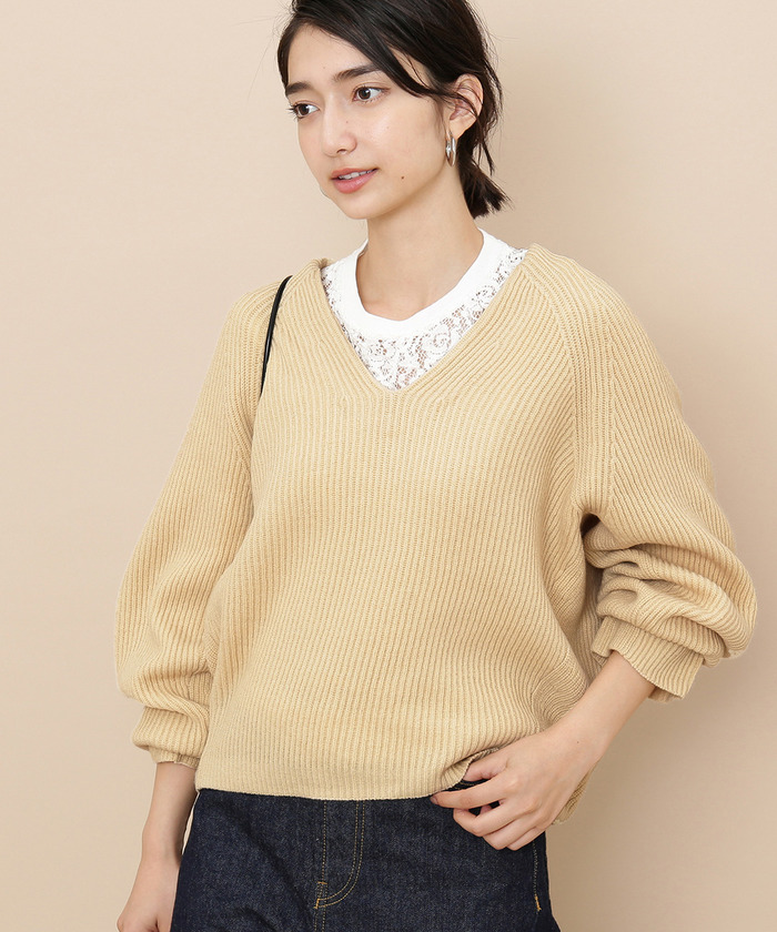 セール 60%OFF】ウールVネックコクーンプルオーバー(501105327 セール 60%OFF】ウールVネックコクーンプルオーバー(501105327