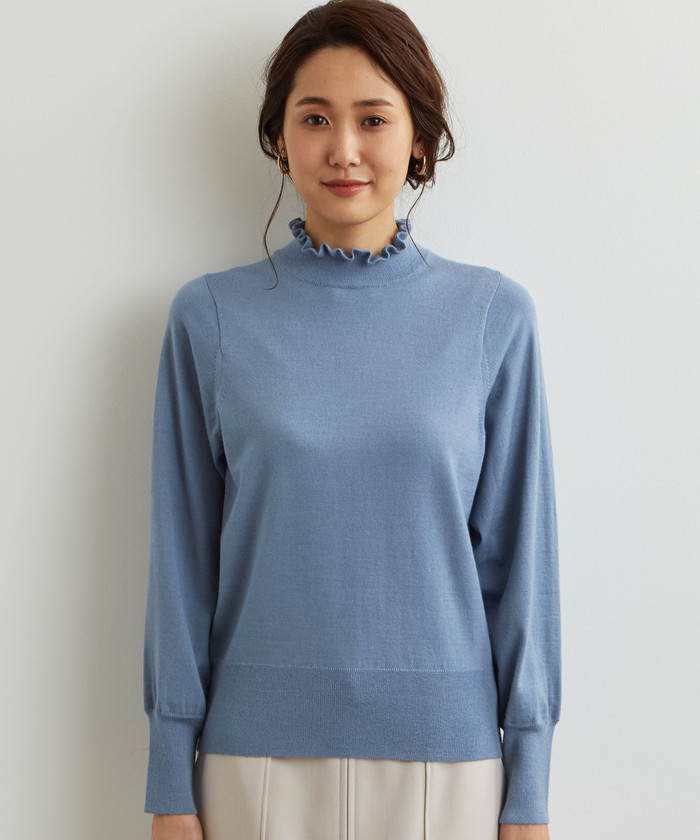 セール 50%OFF】CS フリル ハイネック ニット(501447106