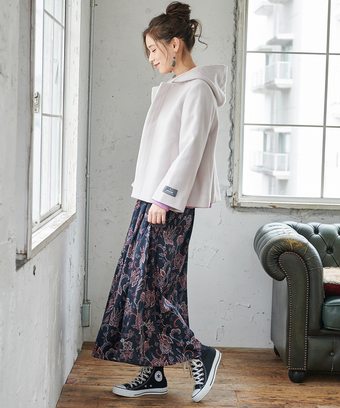 セール 50%OFF】【2WAY】【PICCHI】フードショートコート