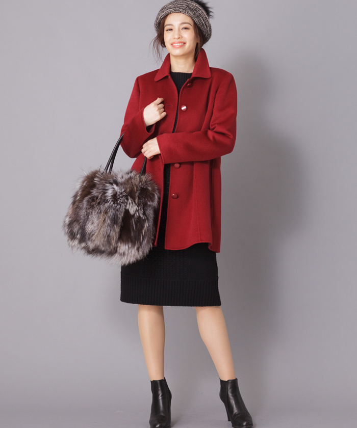 セール 53%OFF】【深喜毛織】カシミヤ混ステンカラーコート セール 53%OFF】【深喜毛織】カシミヤ混ステンカラーコート