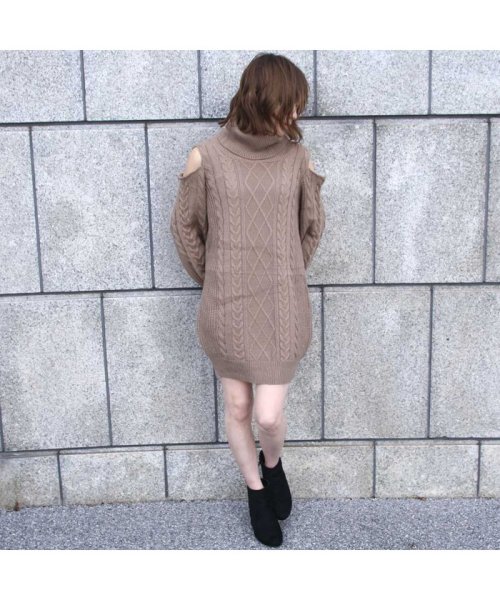 水曜日 トーク サーバ 肩 出し ニット ワンピース Tsgirls Jp