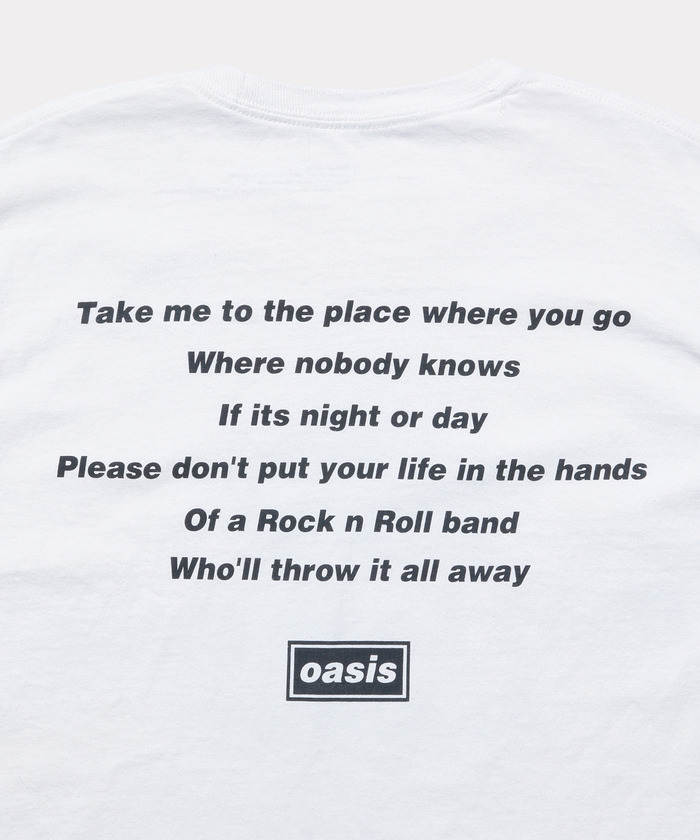 oasis for ADAM ET ROPE'】SONG LYRICS T－shirt(長袖