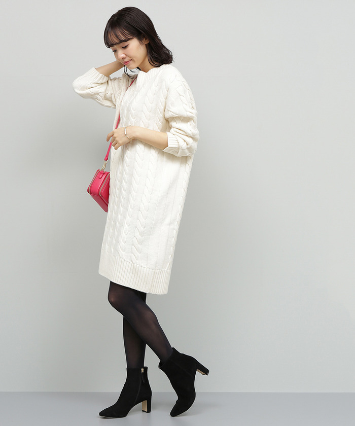 セール 70%OFF】☆ケーブルニットワンピース(501470067) | ロペ