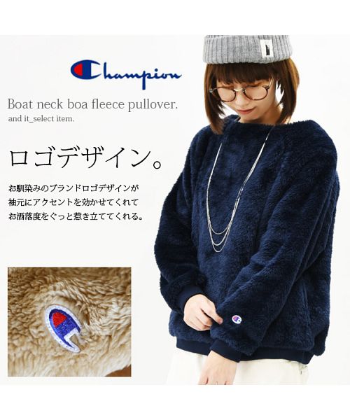アンドイット and it_ 【Champion】ボートネックボアフリース