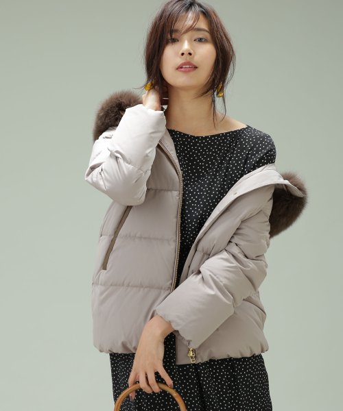 西川ダウン Foxファーショートダウン ナノ ユニバース Nano Universe D Fashion