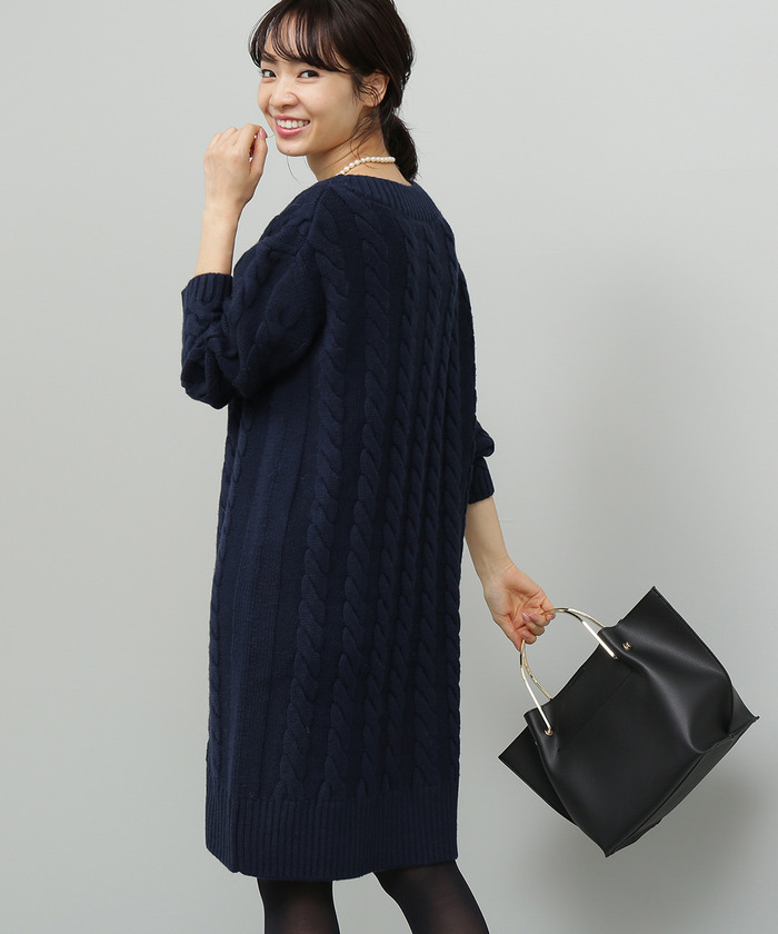 セール 70%OFF】☆ケーブルニットワンピース(501470067) | ロペ