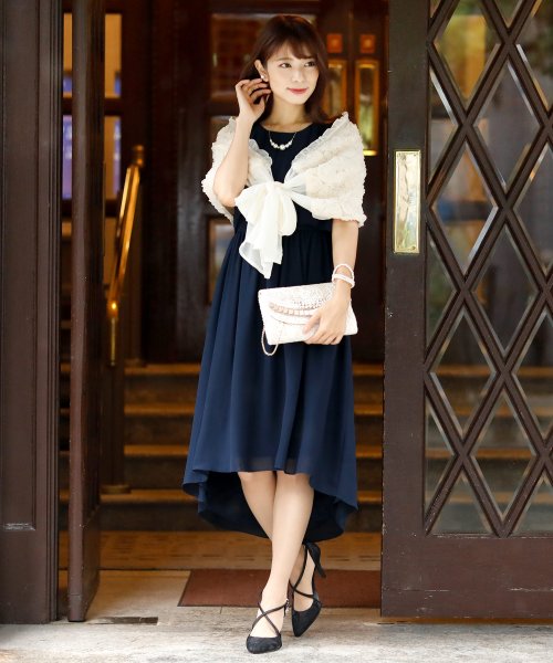 結婚式 デイリーセットアップ ドレープフィッシュテールワンピース プールヴー Pourvous D Fashion 結婚式 デイリーセットアップ ドレープフィッシュテールワンピース プールヴー Pourvous D Fashion
