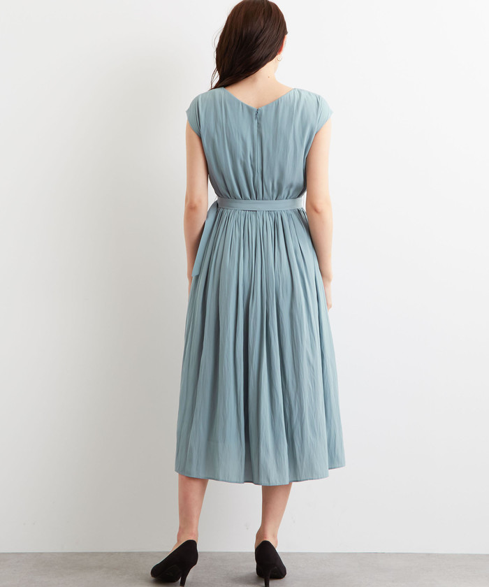 新品タグ付【green label relaxing】フレンチスリーブワンピース 別注】＜STAR&STRIPE＞フレンチスリーブ ワンピース
